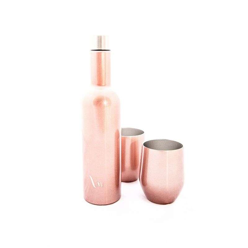 Rose Gold Tumbler Set