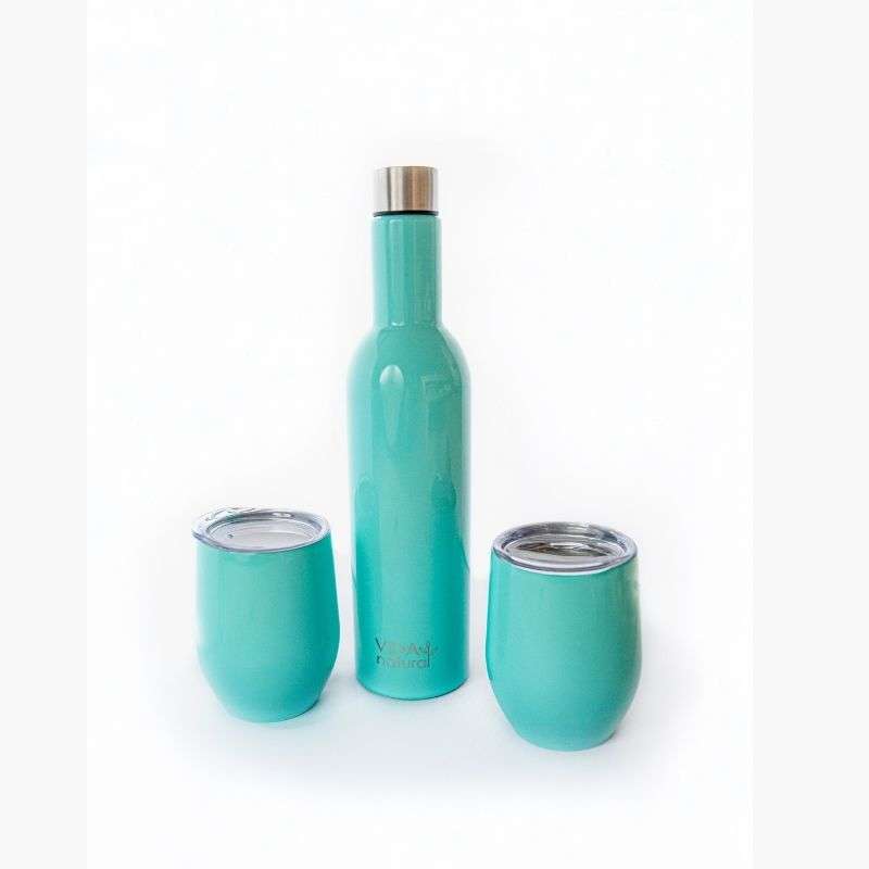 Turquoise Tumbler and bottle