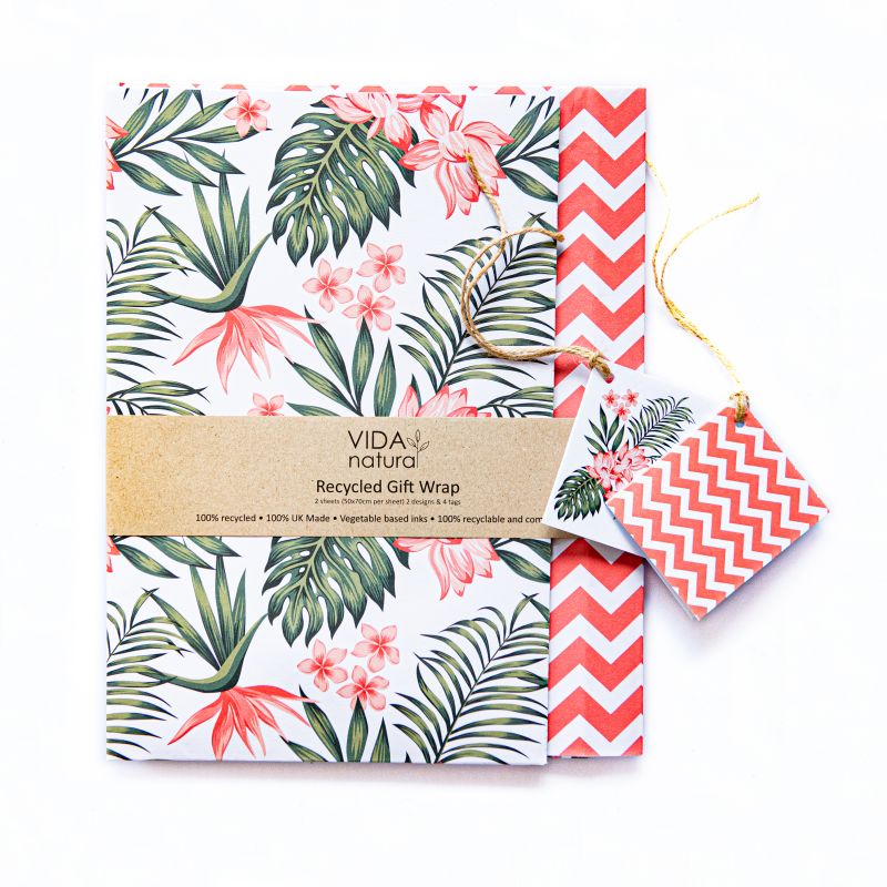 tropical gift wrap