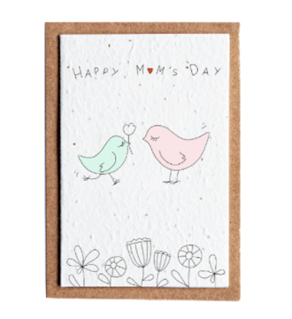 Mothers Day Birds seed paper card