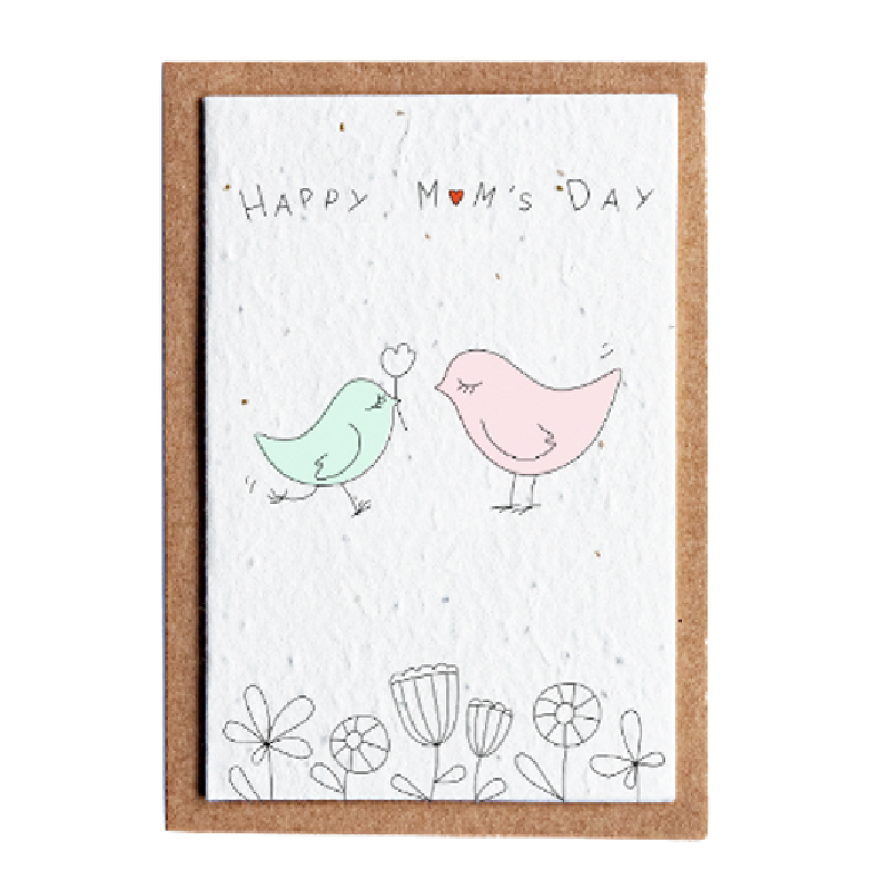 Mothers Day Birds seed paper card