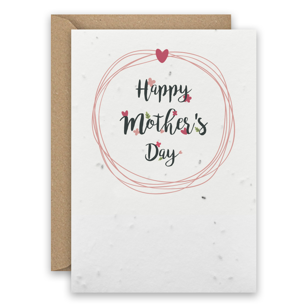 Mothers Day Wreath Seed Paper Card - VIDA Natural