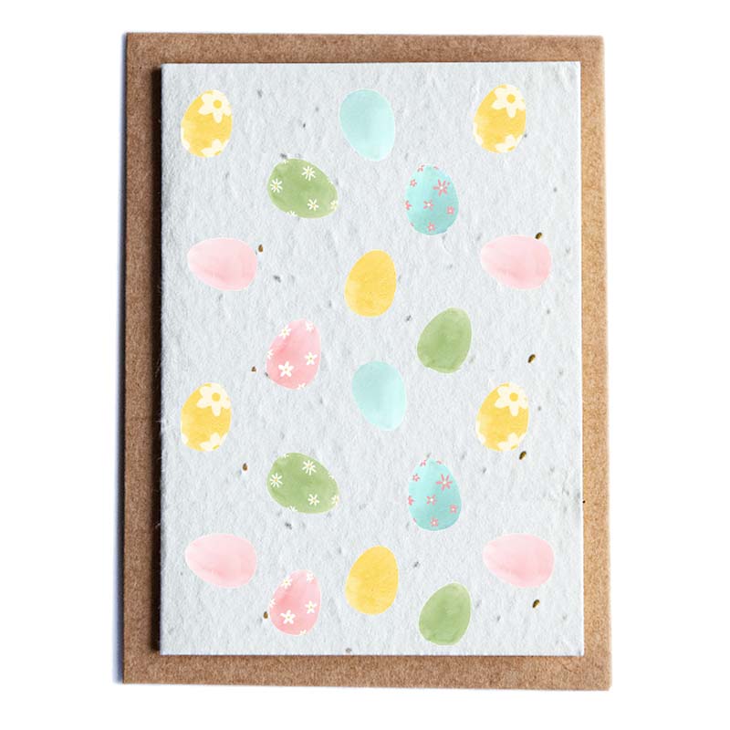 Easter Eggs seed paper card
