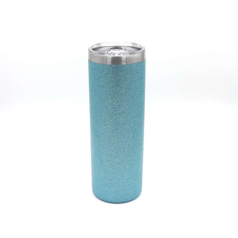 Blue glitter tumbler