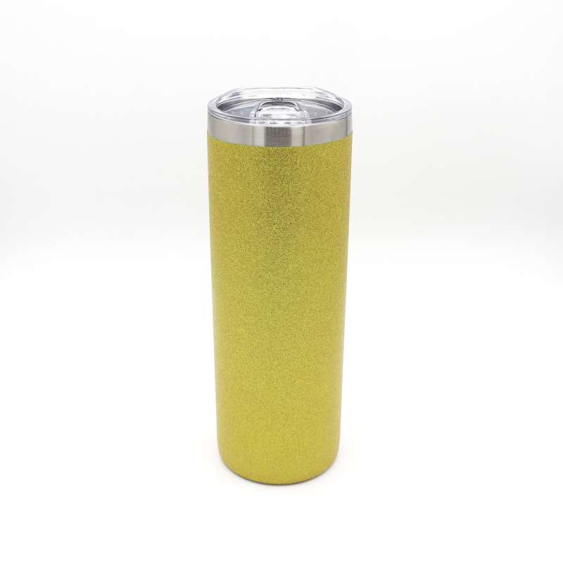 Gold glitter tumbler