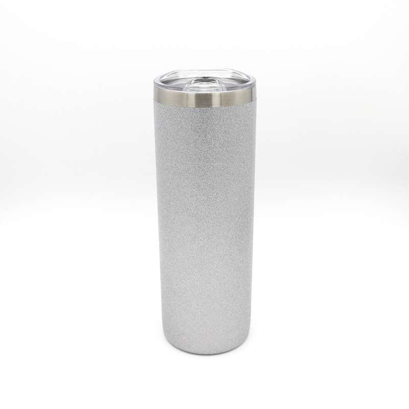 Silver glitter tumbler