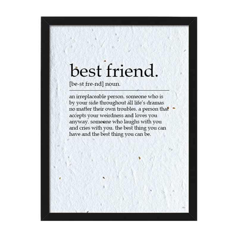 Best friend framed dictionary definition print