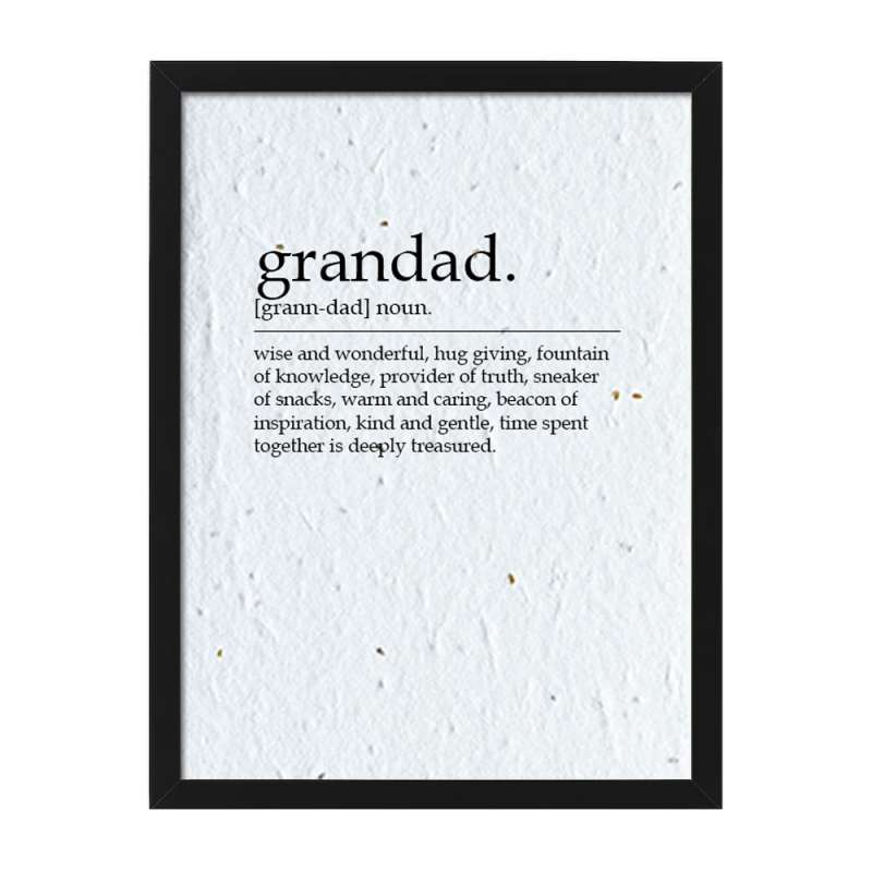 Grandad framed dictionary definition print