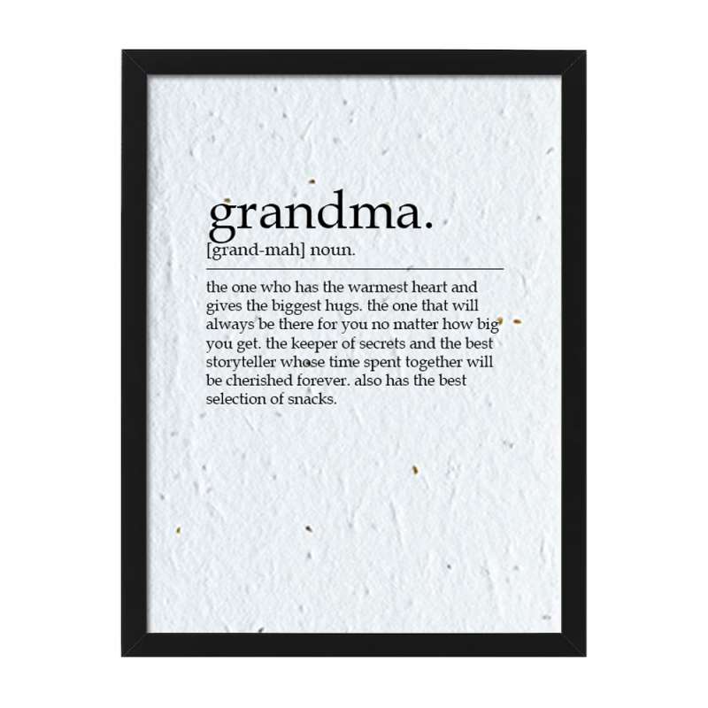 Grandma framed dictionary definition print