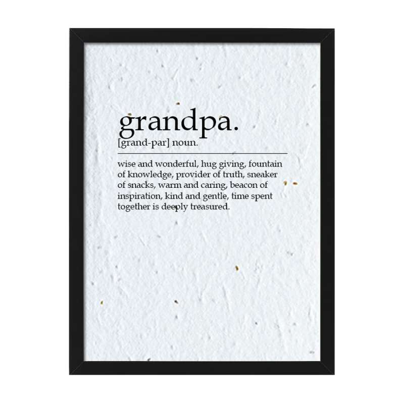 Grandpa framed dictionary definition print
