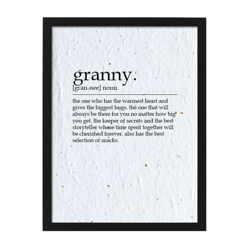 Granny framed dictionary definition print