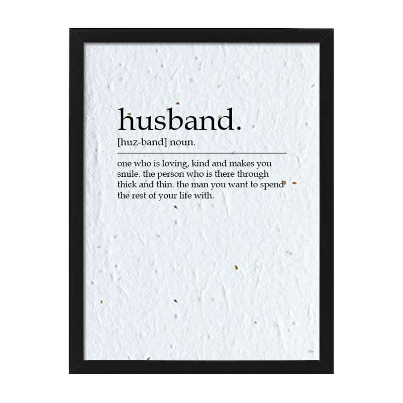 Husband framed dictionary definition print