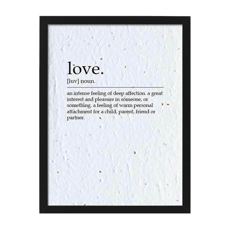 Love framed dictionary definition print