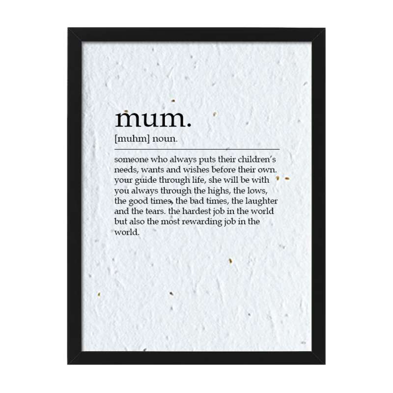 Mum framed dictionary definition print