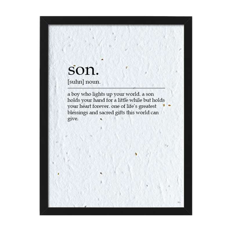 Son framed dictionary definition print